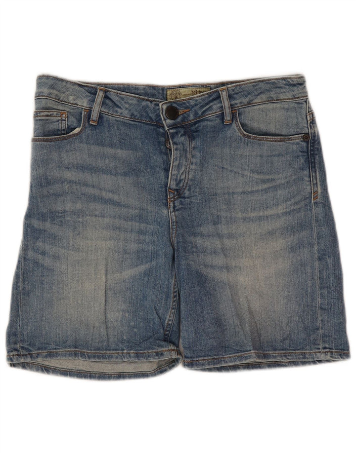 Fat Face Womens Denim Shorts UK 10 Small W30  Blue Cotton