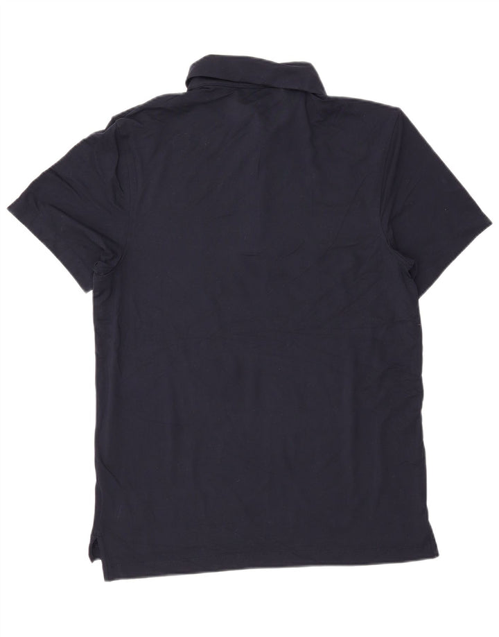 J. CREW Mens Polo Shirt Medium Navy Blue Polyester