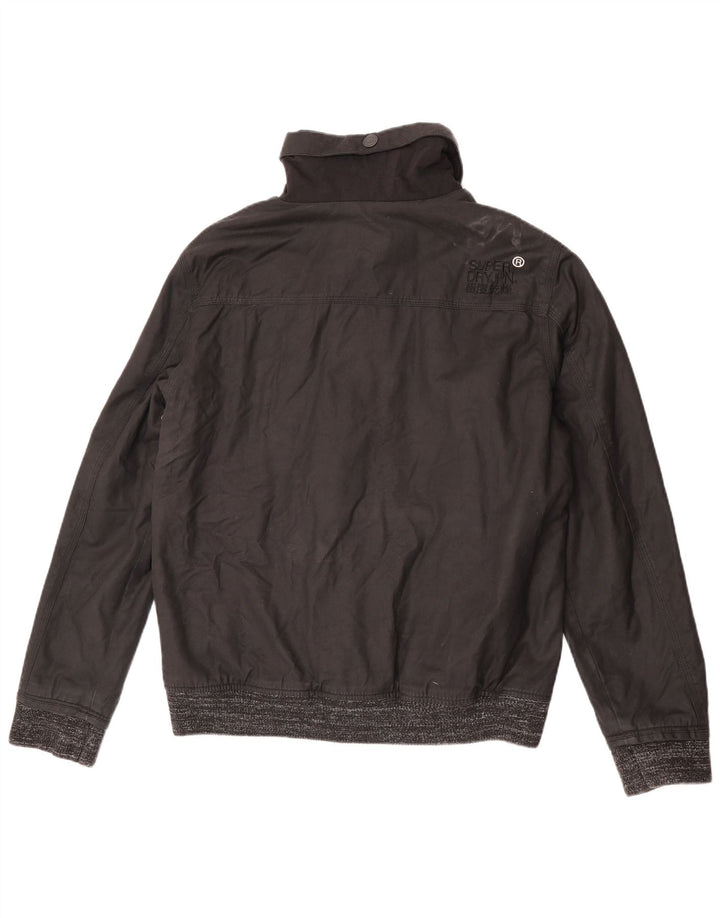 Superdry Mens The Windbomber Bomber Jacket UK 44 2XL Black Cotton