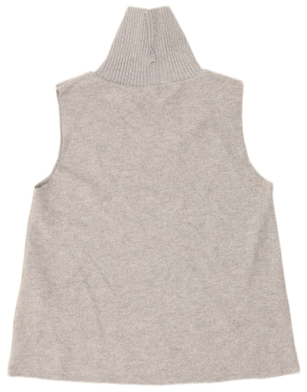 Zara Womens Vest Top UK 12 Medium Grey Polyester