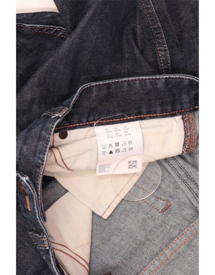 Hugo Boss Womens Straight Jeans W33 L26 Navy Blue Cotton