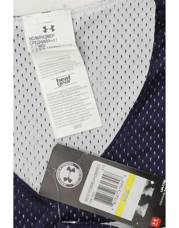 UNDER ARMOUR Mens NBA Loose Fit Graphic Vest Top Medium Navy Blue
