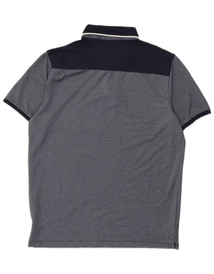 DKNY Mens Polo Shirt Medium Navy Blue Cotton