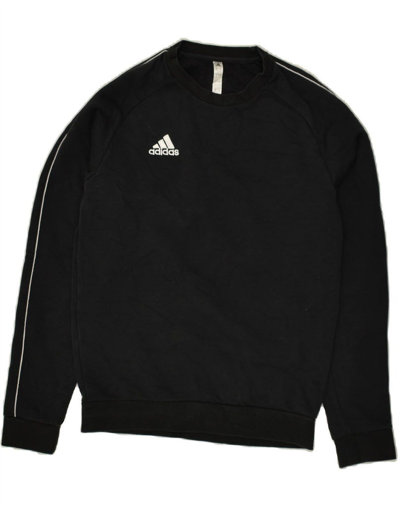 ADIDAS Mens Sweatshirt Jumper Small Black Cotton | Vintage Adidas | Thrift | Second-Hand Adidas | Used Clothing | Messina Hembry 