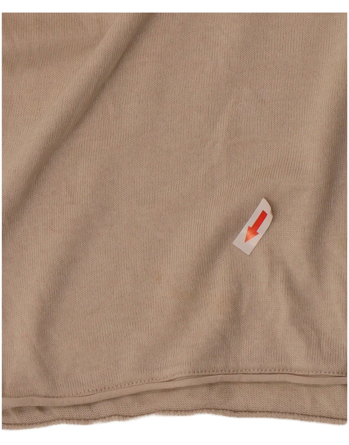 Zara Mens T-Shirt Top Large Beige Cotton