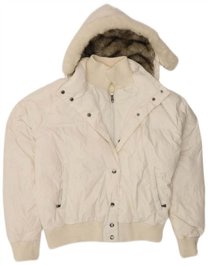 KOCCA Womens Hooded Padded Jacket UK 16 XL White Polyamide