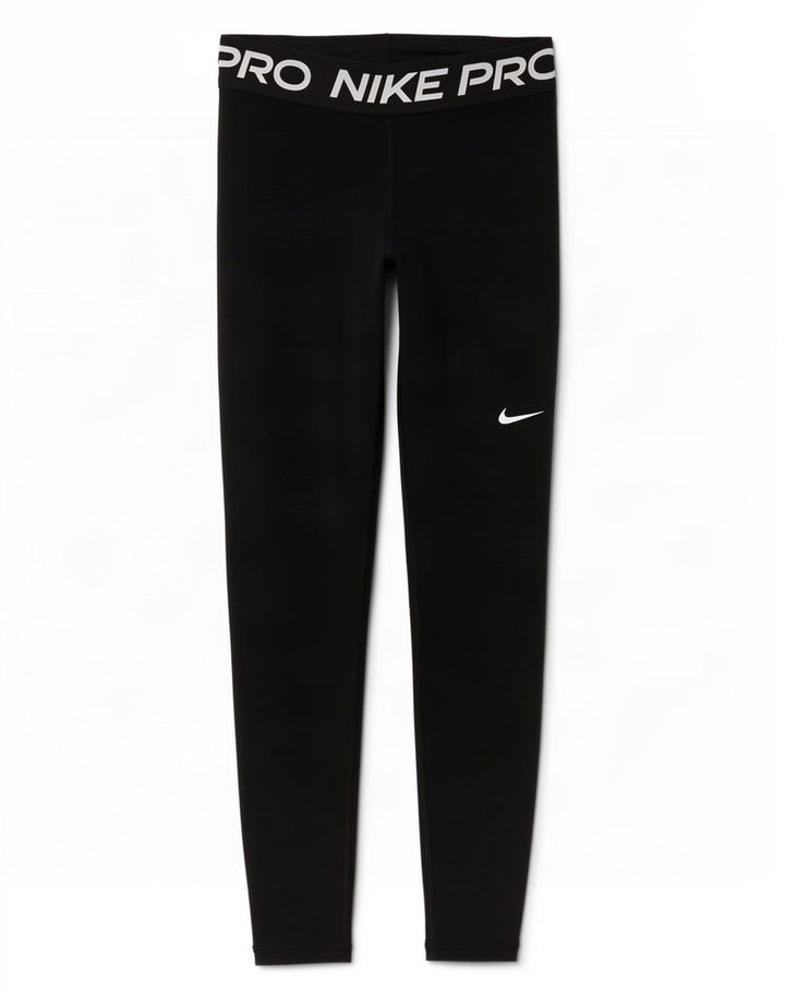 Nike Womens Graphic Leggings UK 8 Small Black Polyester