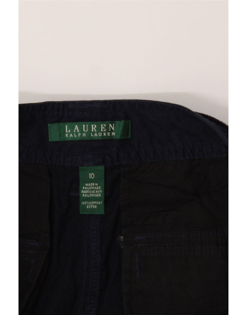 RALPH LAUREN Womens Casual Shorts US 10 Large W32 Navy Blue Cotton Vintage Ralph Lauren and Second-Hand Ralph Lauren from Messina Hembry 