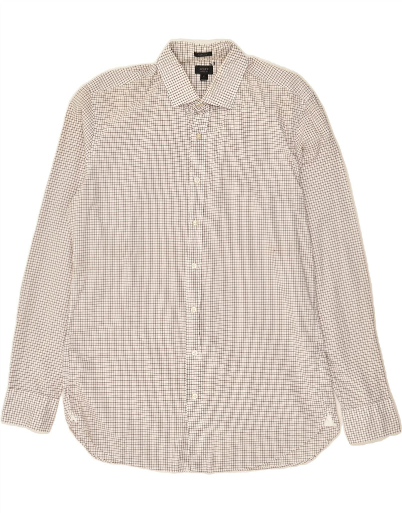 J. CREW Mens Ludlow Shirt Large Beige Check Cotton | Vintage J. Crew | Thrift | Second-Hand J. Crew | Used Clothing | Messina Hembry 