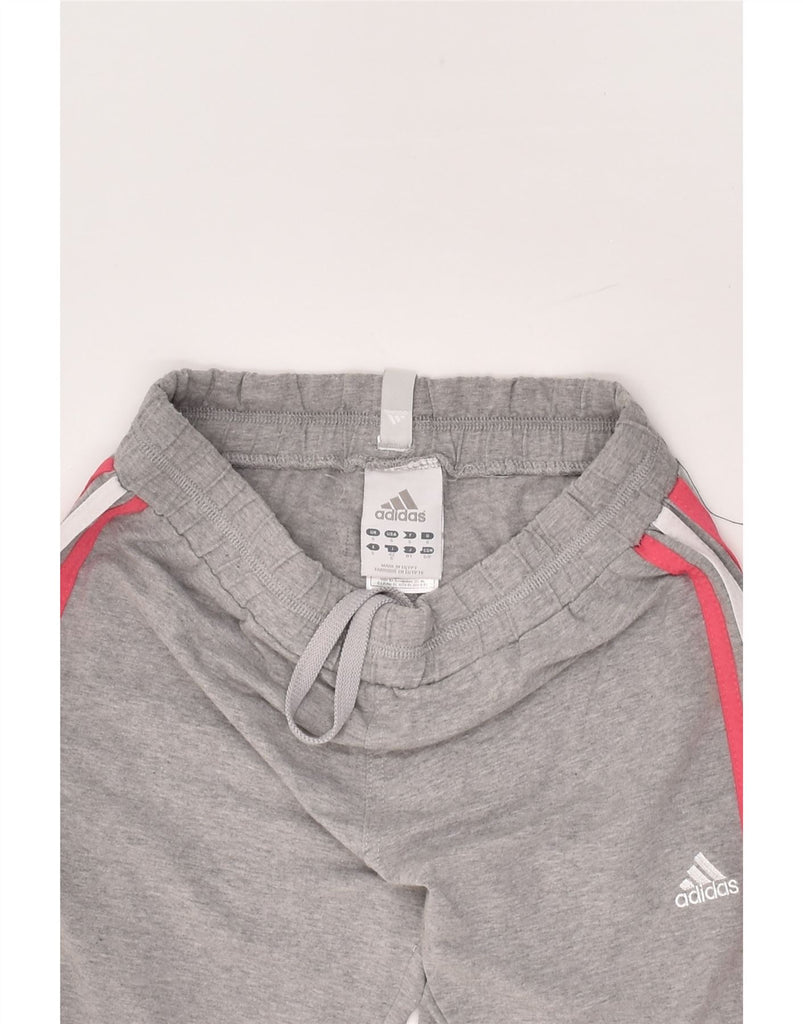 ADIDAS Womens Capri Tracksuit Trousers Joggers UK 8 Small Grey Cotton | Vintage Adidas | Thrift | Second-Hand Adidas | Used Clothing | Messina Hembry 