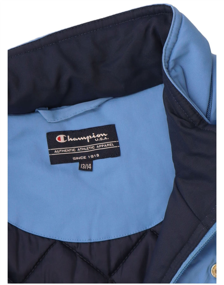 Champion Boys Padded Jacket 13-14 Years Blue Nylon