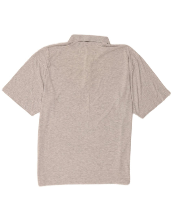 Puma Mens Polo Shirt Large Grey Flecked Polyester