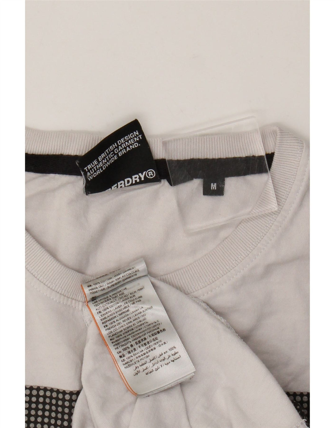 Superdry Mens Graphic T-Shirt Top Medium White Cotton