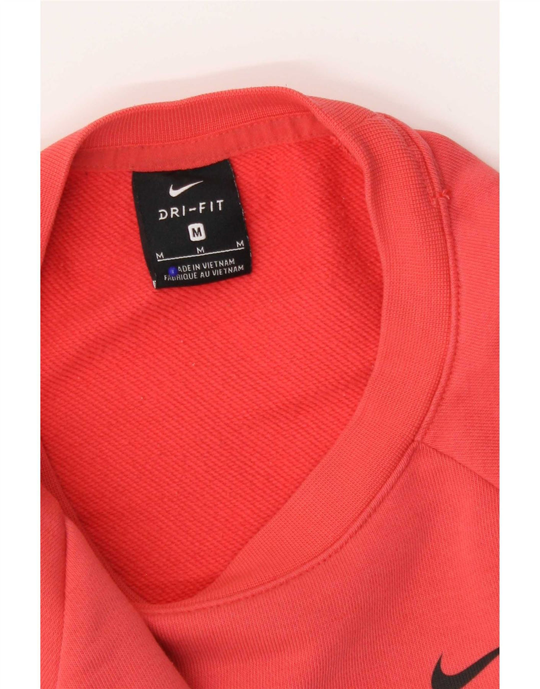 Nike Womens Dri Fit Crop Graphic Sweatshirt Jumper UK 14 Medium Pink