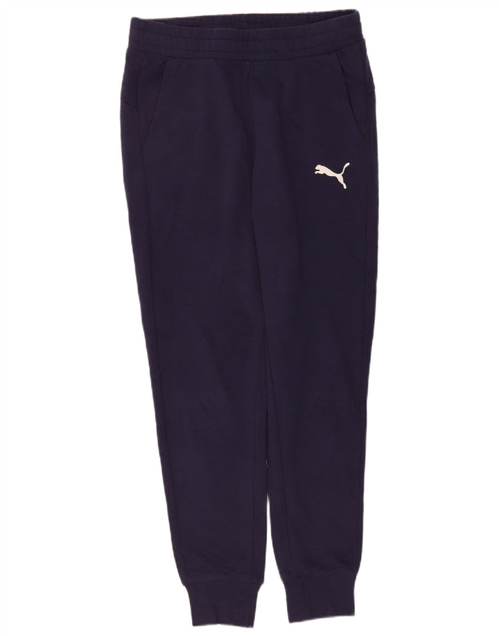 Puma Mens Tracksuit Trousers Joggers Medium  Navy Blue Cotton
