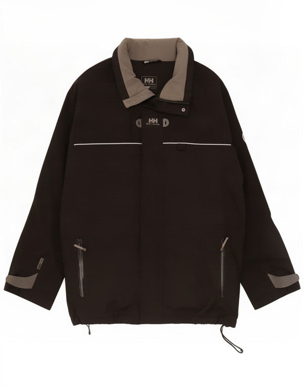 Helly Hansen Mens Windbreaker Jacket UK 40 Large Black Polyamide