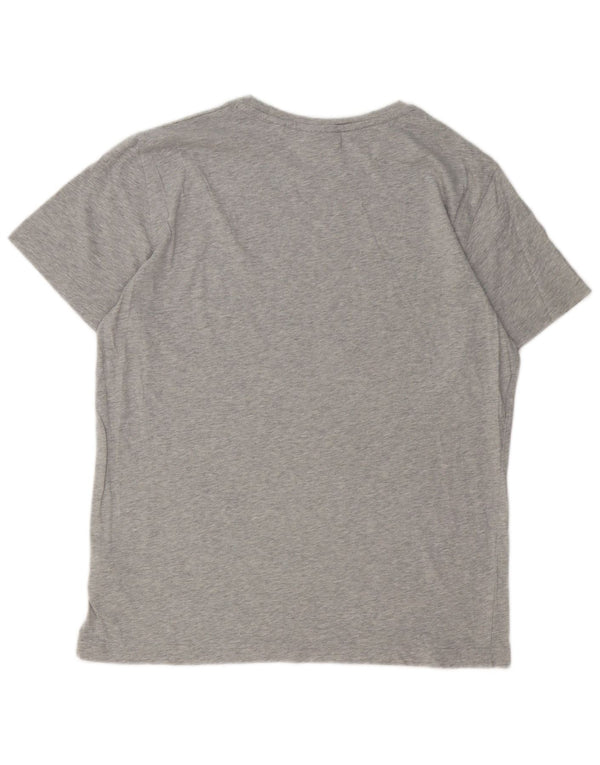 Gant Mens Graphic T-Shirt Top Large Grey Cotton