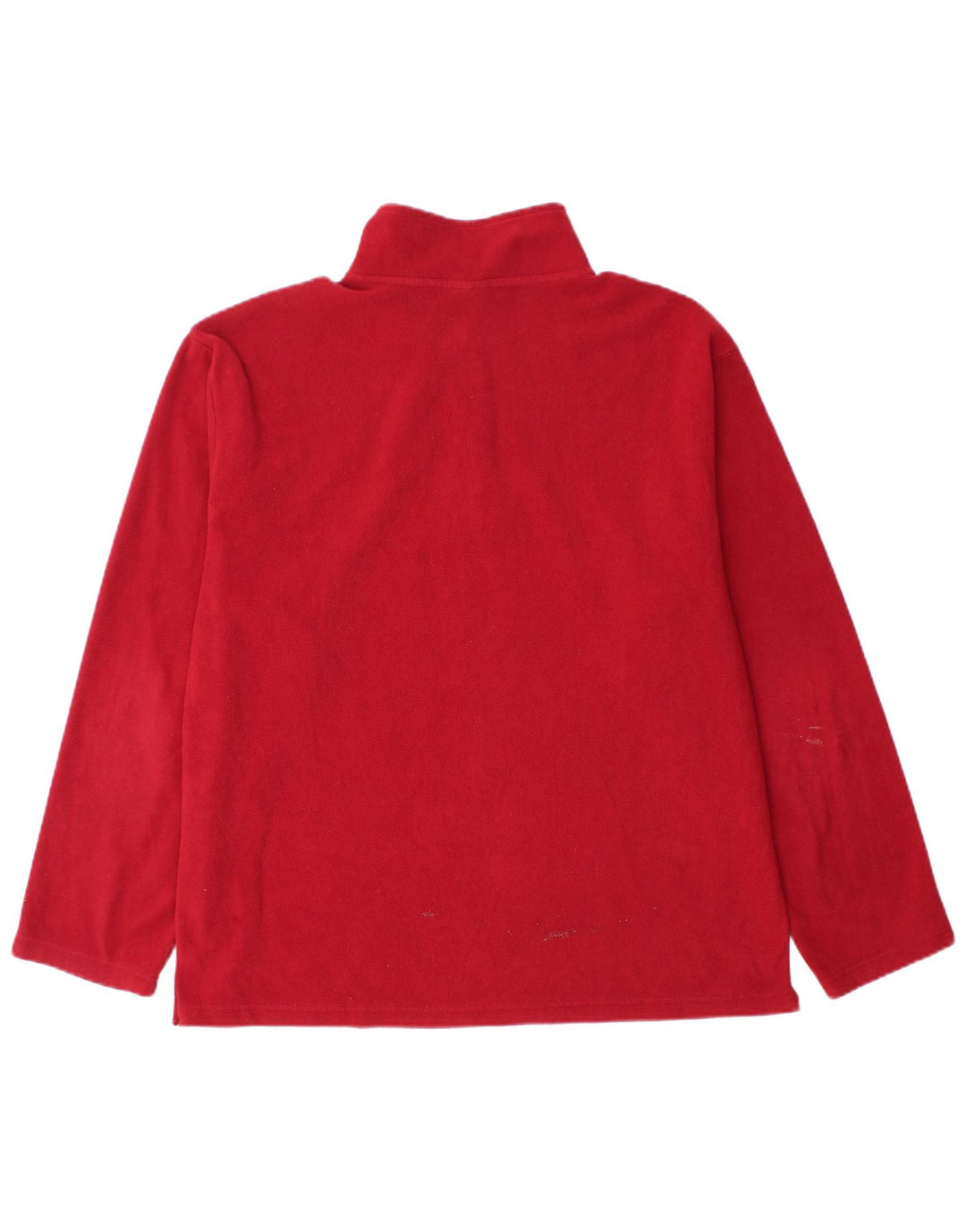 STARTER Mens Zip Neck Fleece Jumper XL Red