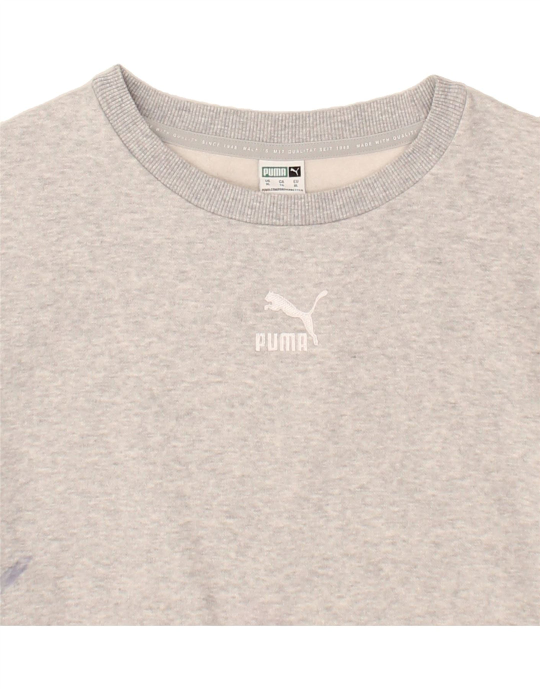 PUMA Womens Sweatshirt Jumper UK 18 XL Grey Cotton Vintage Puma and Second-Hand Puma from Messina Hembry 