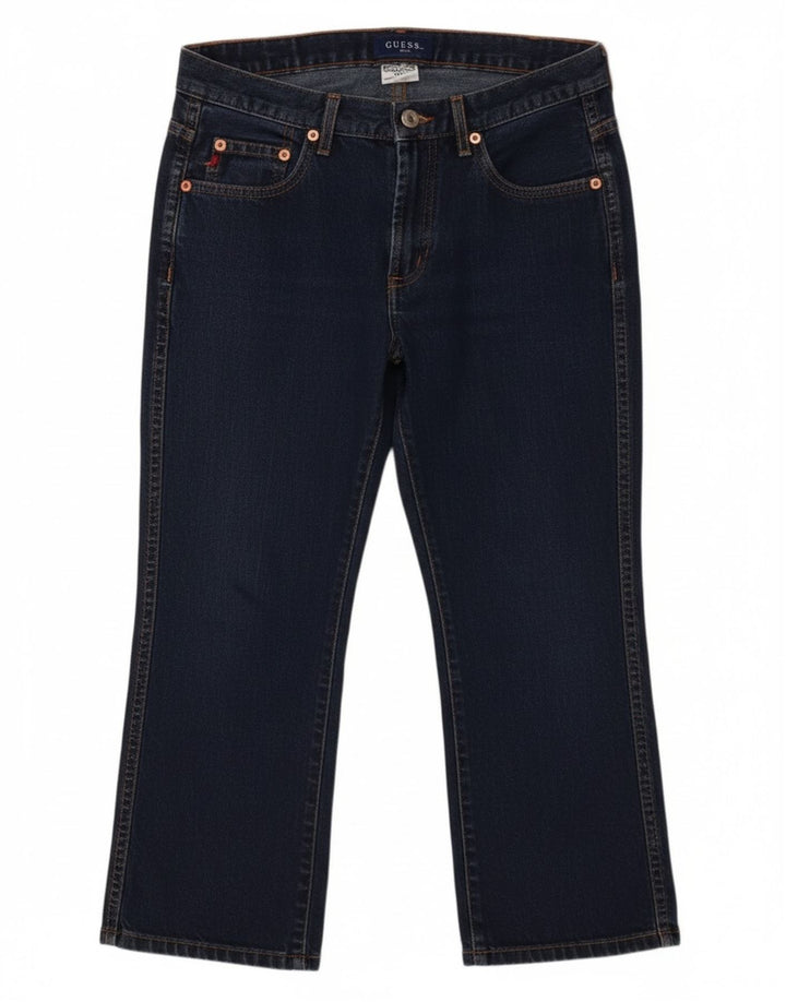 GUESS Womens Capri Jeans W27 L21 Navy Blue Cotton