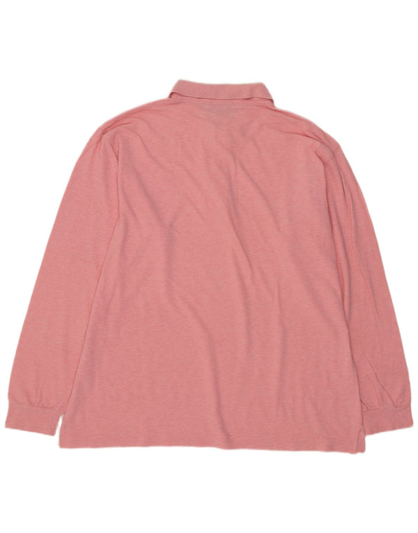 SERGIO TACCHINI Mens Long Sleeve Polo Shirt EU 52 Large Pink