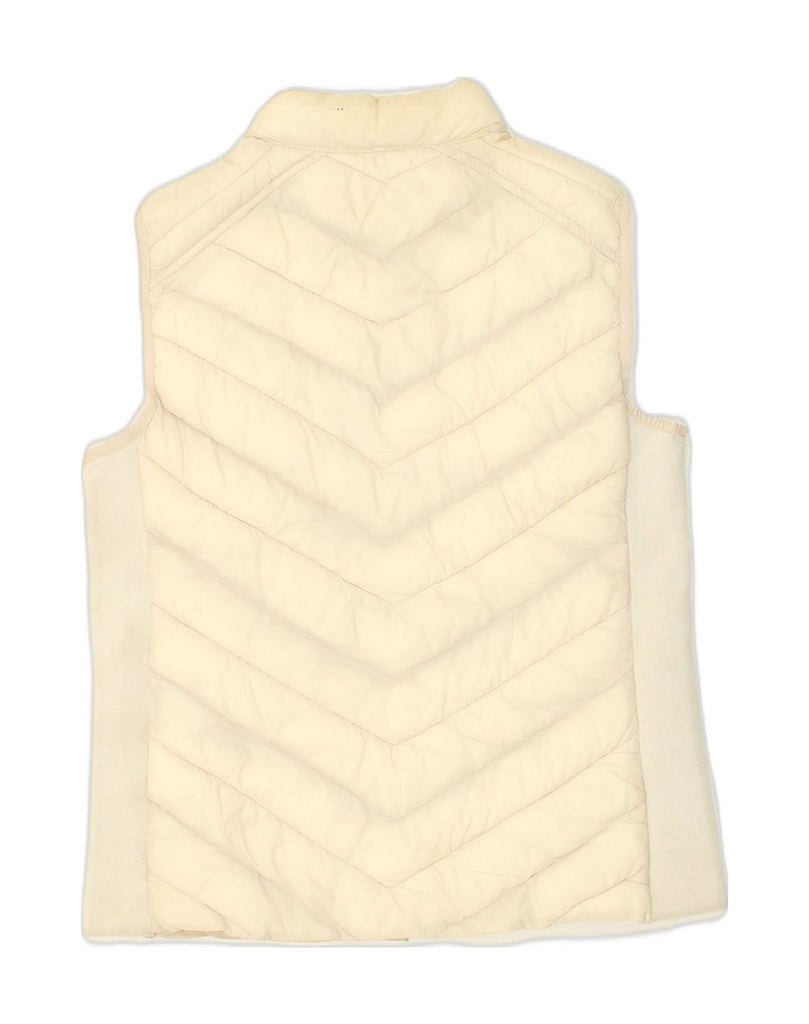 GAP Womens Padded Gilet UK 12 Medium Off White Nylon | Vintage Gap | Thrift | Second-Hand Gap | Used Clothing | Messina Hembry 