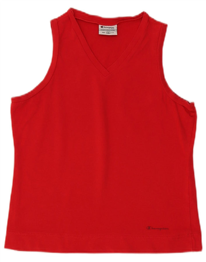 Champion Womens Vest Top UK 18 XL Red Cotton