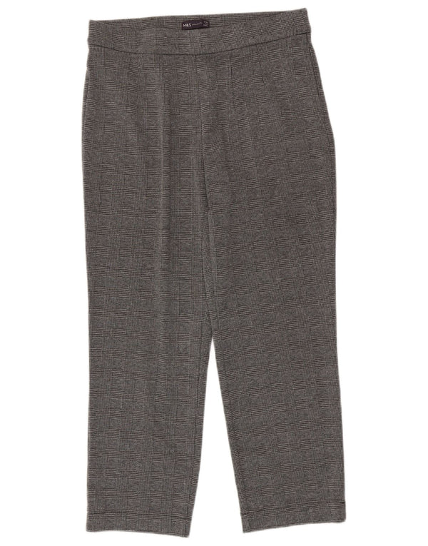 MARKS & SPENCER Womens Casual Trousers UK 14 Large W34 L27 Grey