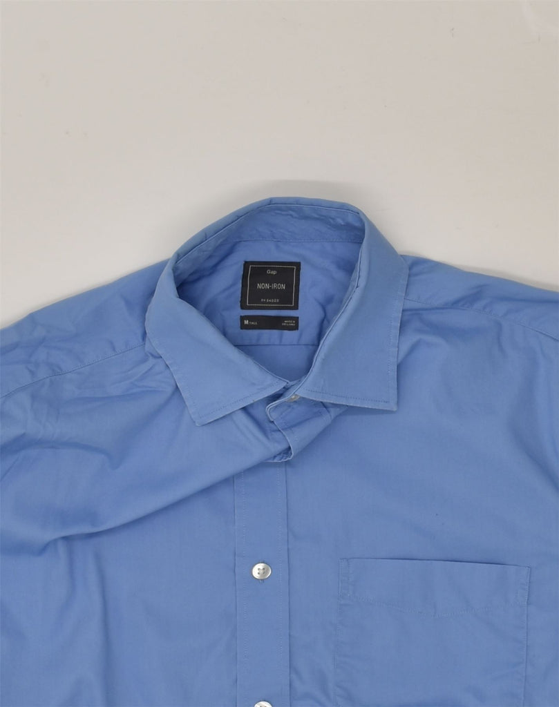 GAP Mens NON - IRON Shirt Medium Blue Cotton | Vintage Gap | Thrift | Second-Hand Gap | Used Clothing | Messina Hembry 