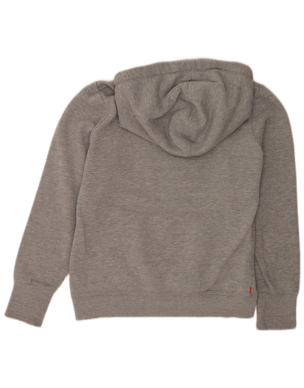 Superdry Womens Graphic Hoodie Jumper UK 16 Large Grey Cotton