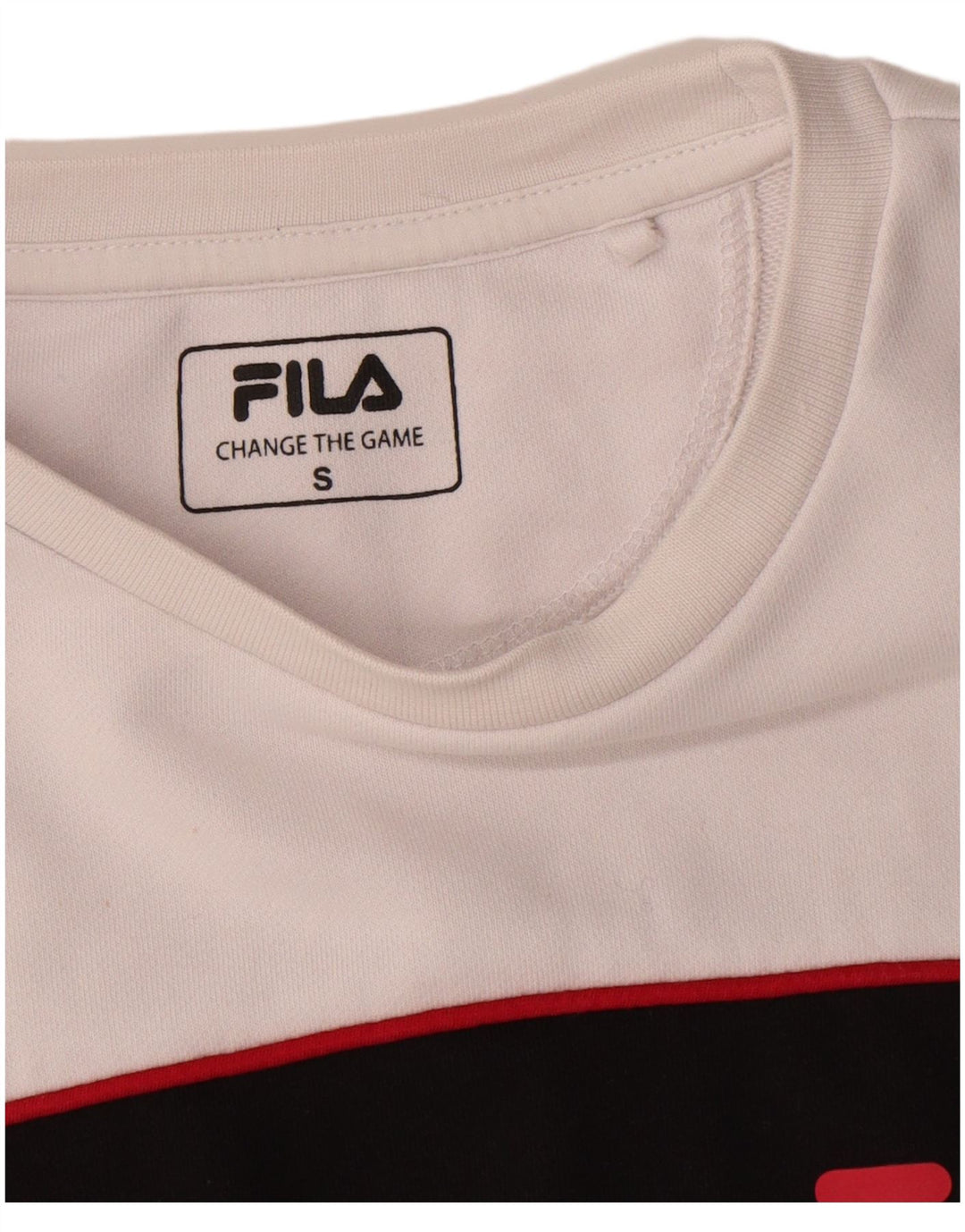 Fila Mens Graphic Sweatshirt Jumper Small White Colourblock