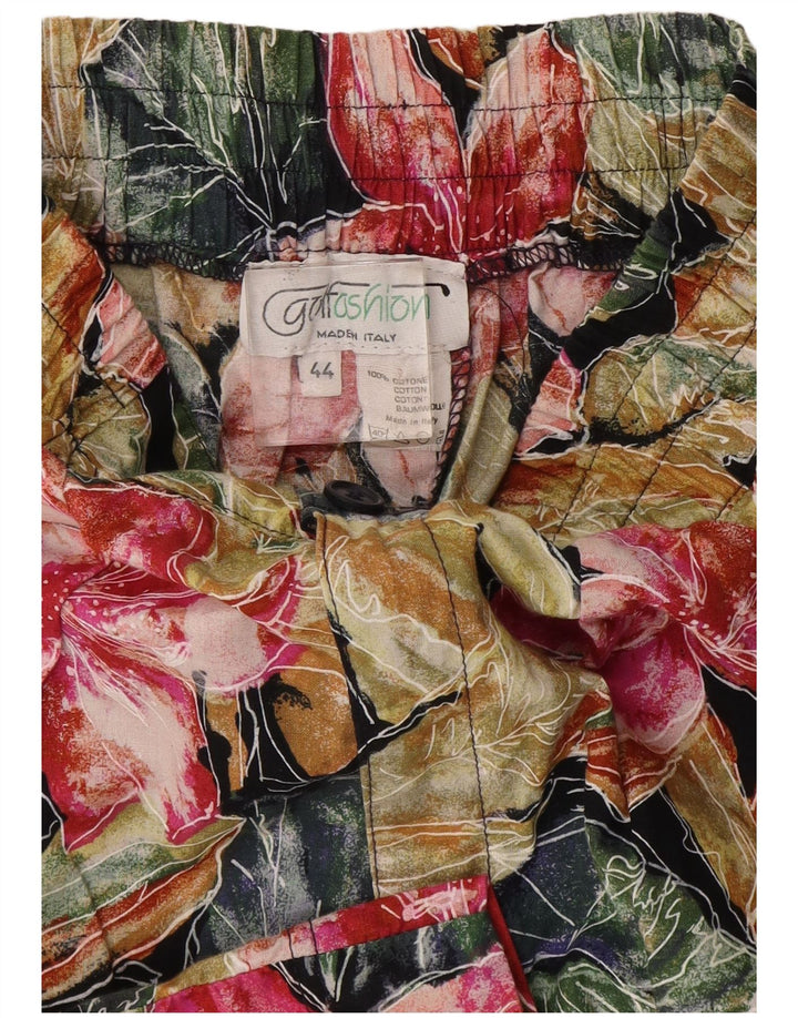 Vintage Womens Bermuda Shorts IT 44 Medium W28 Multicoloured Floral