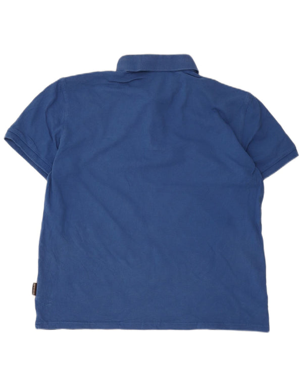 Napapijri Mens Geographic Polo Shirt 2XL Blue Cotton