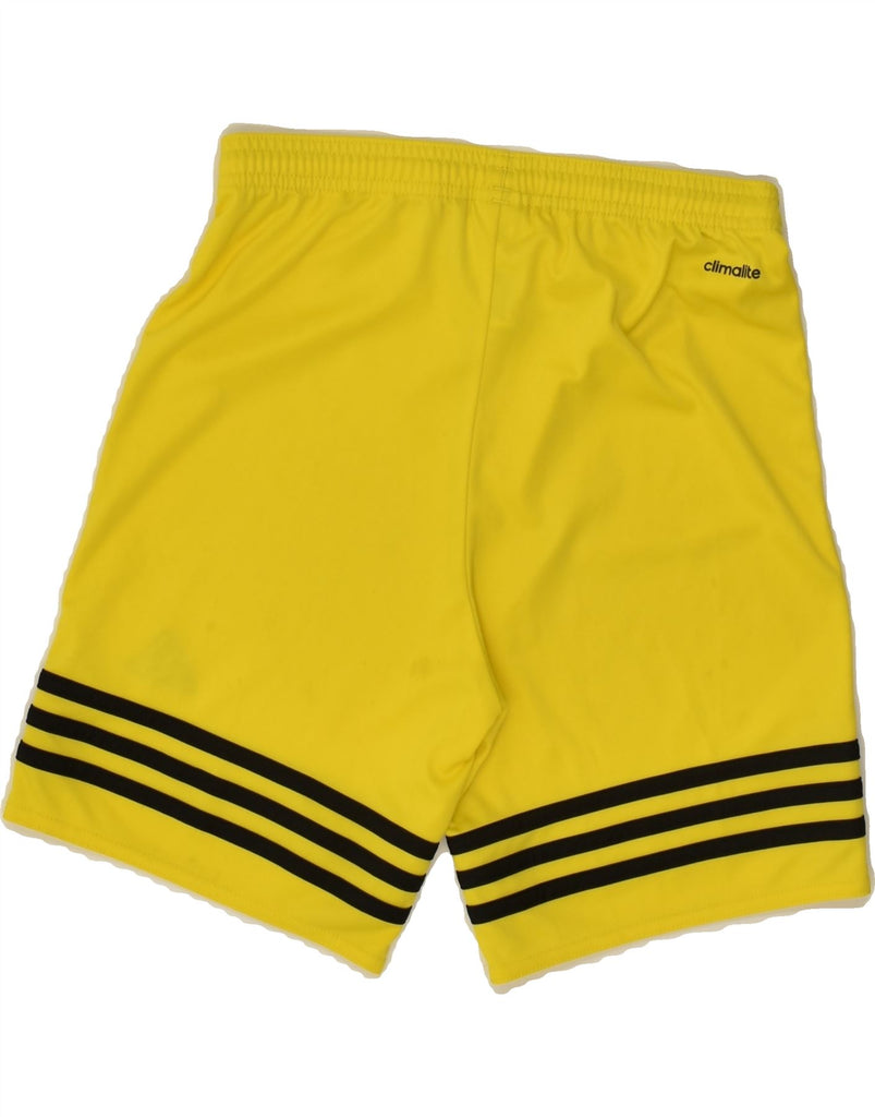 ADIDAS Boys Climalite Sport Shorts 11-12 Years Large  Yellow Polyester | Vintage Adidas | Thrift | Second-Hand Adidas | Used Clothing | Messina Hembry 