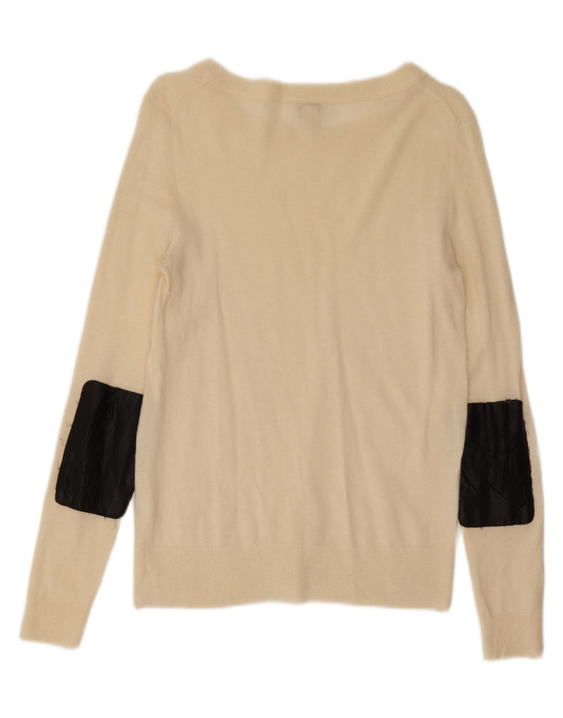 J. CREW Womens Boat Neck Jumper Sweater UK 6 XS Beige Colourblock Vintage J. Crew and Second-Hand J. Crew from Messina Hembry 