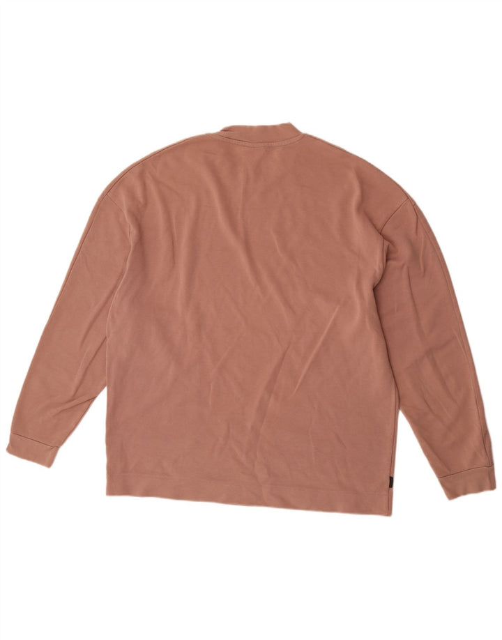 Zara Mens Top Long Sleeve Large Brown