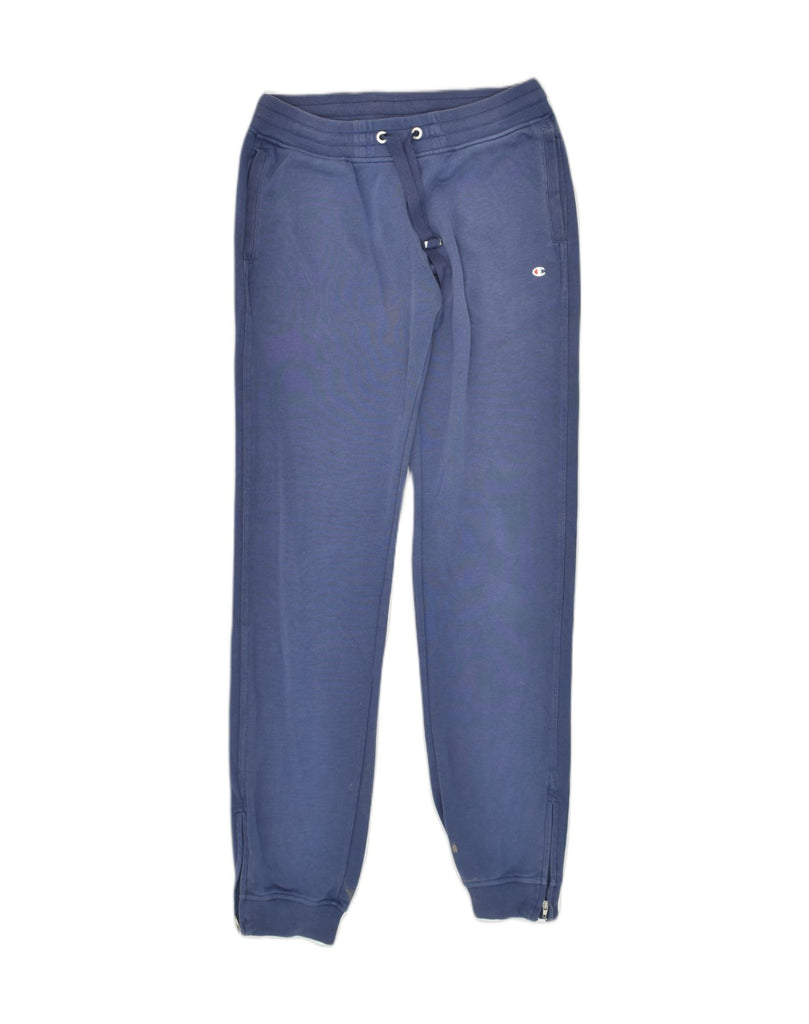 CHAMPION Womens Tracksuit Trousers Joggers Medium Blue Cotton | Vintage Champion | Thrift | Second-Hand Champion | Used Clothing | Messina Hembry 