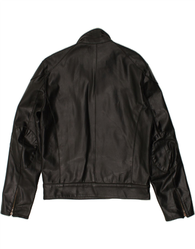 BLUSTAFF Mens Leather Jacket IT 46 Small Black Leather | Vintage Blustaff | Thrift | Second-Hand Blustaff | Used Clothing | Messina Hembry 