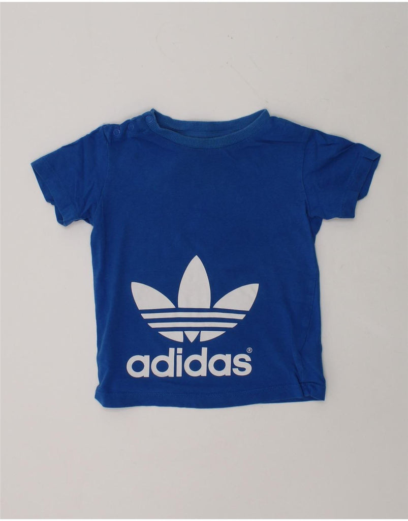 ADIDAS Baby Boys Graphic T-Shirt Top 12-18 Months Blue Cotton | Vintage Adidas | Thrift | Second-Hand Adidas | Used Clothing | Messina Hembry 