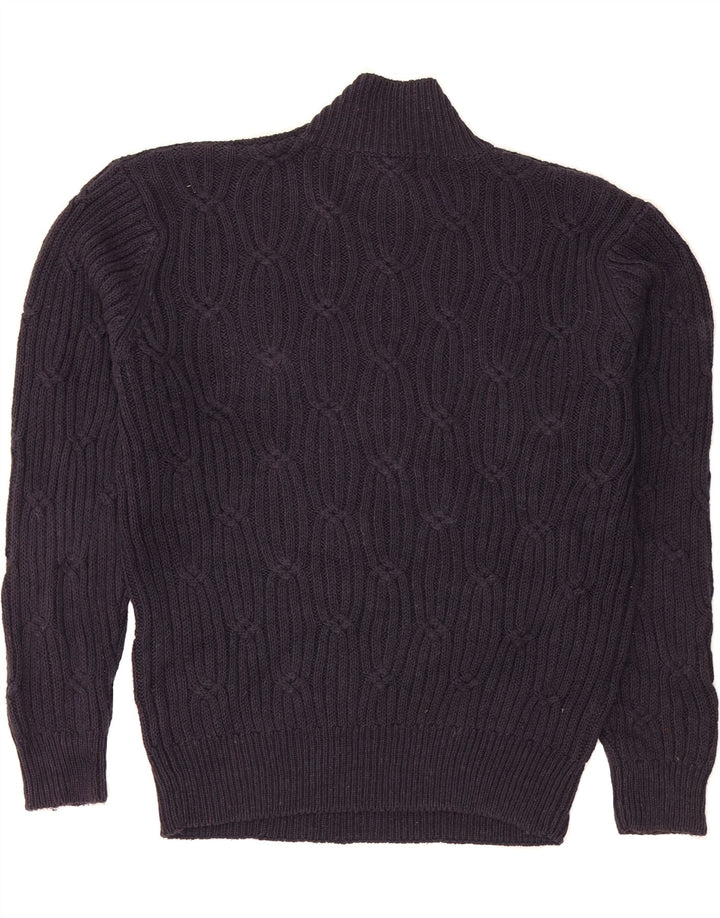 ORVIS Womens Turtle Neck Jumper Sweater UK 10 Small Navy Blue Ramie Vintage Orvis and Second-Hand Orvis from Messina Hembry 