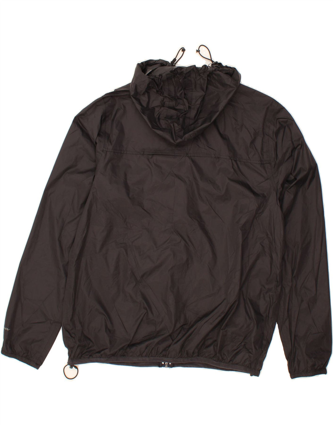 EDDIE BAUER Mens Hooded Rain Jacket UK 40 Large Black Nylon Vintage Eddie Bauer and Second-Hand Eddie Bauer from Messina Hembry 