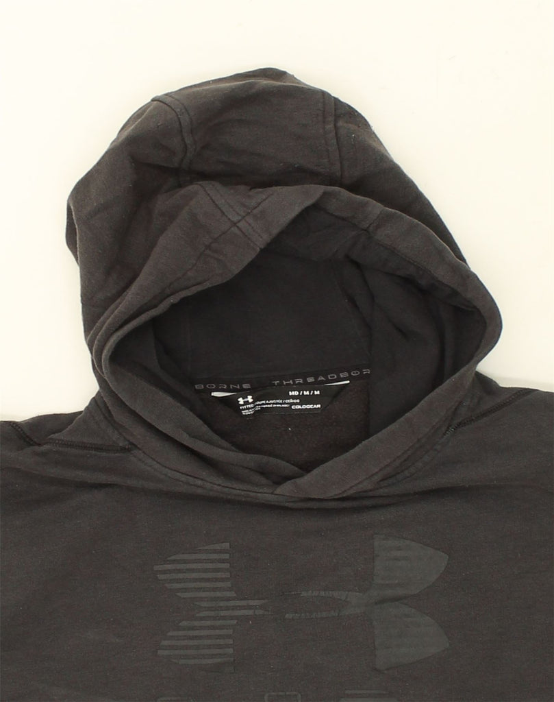 UNDER ARMOUR Mens Cold Gear Graphic Hoodie Jumper Medium Grey | Vintage Under Armour | Thrift | Second-Hand Under Armour | Used Clothing | Messina Hembry 