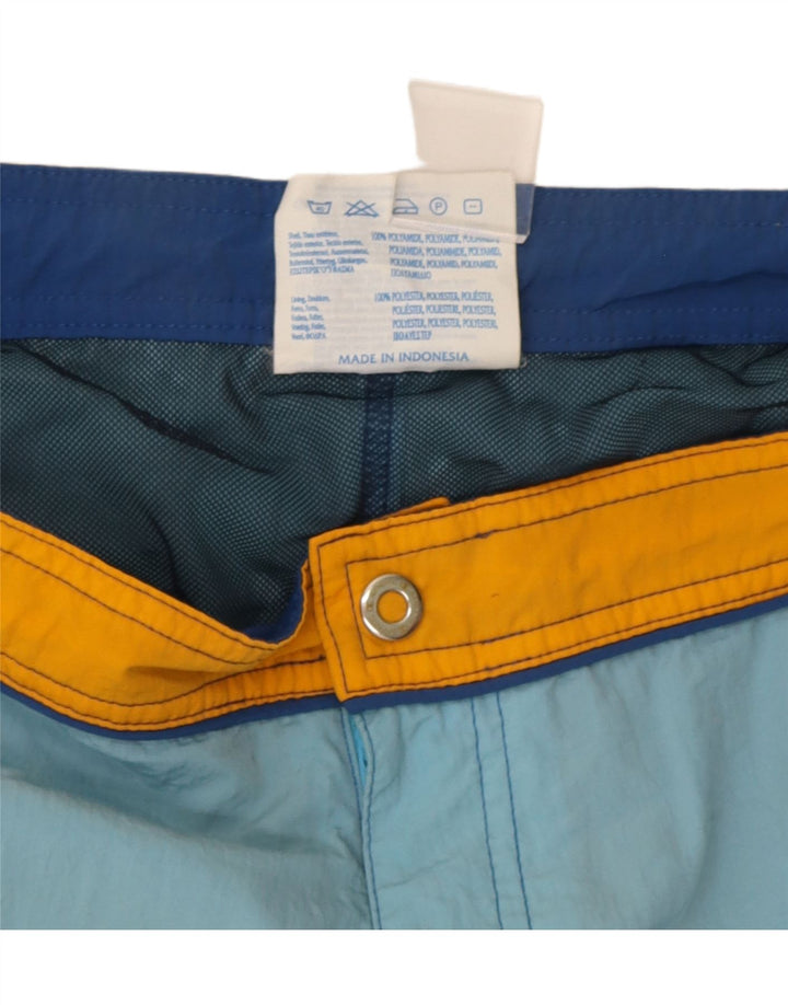 Champion Mens Swimming Shorts Medium Blue Colourblock Polyester