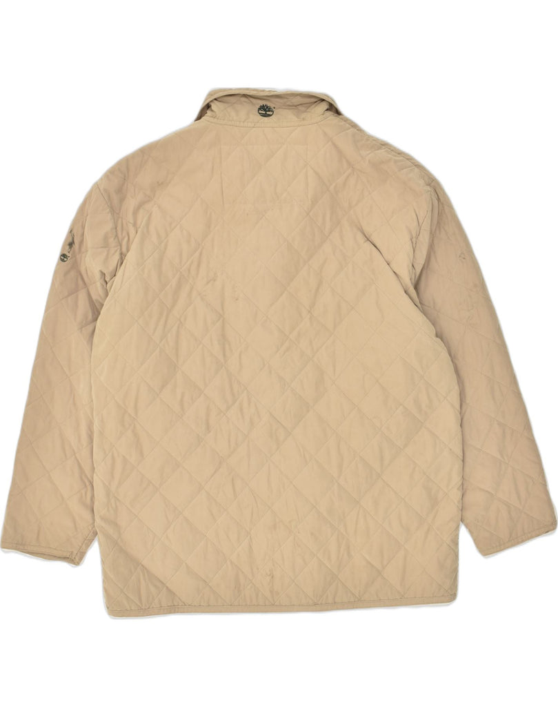 TIMBERLAND Mens Quilted Jacket UK 40 Large Beige Polyester | Vintage Timberland | Thrift | Second-Hand Timberland | Used Clothing | Messina Hembry 