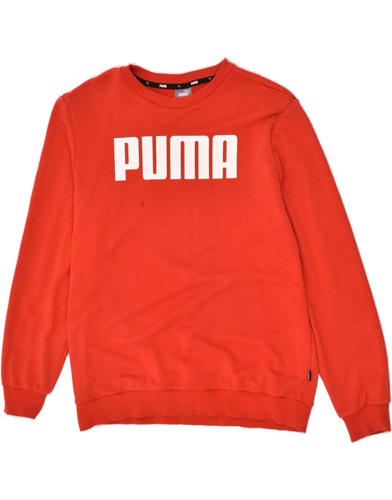 PUMA Mens Graphic Sweatshirt Jumper Large Red | Vintage Puma | Thrift | Second-Hand Puma | Used Clothing | Messina Hembry 