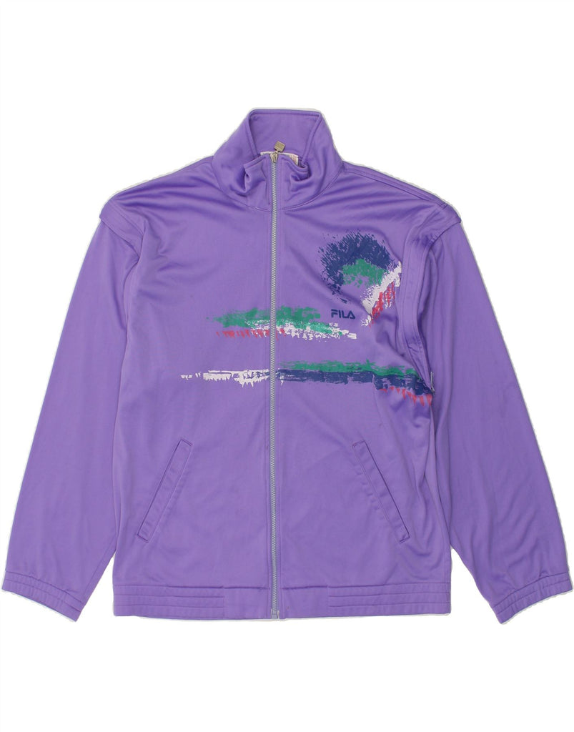 FILA Mens Tracksuit Top Jacket IT 52 Large Purple | Vintage Fila | Thrift | Second-Hand Fila | Used Clothing | Messina Hembry 