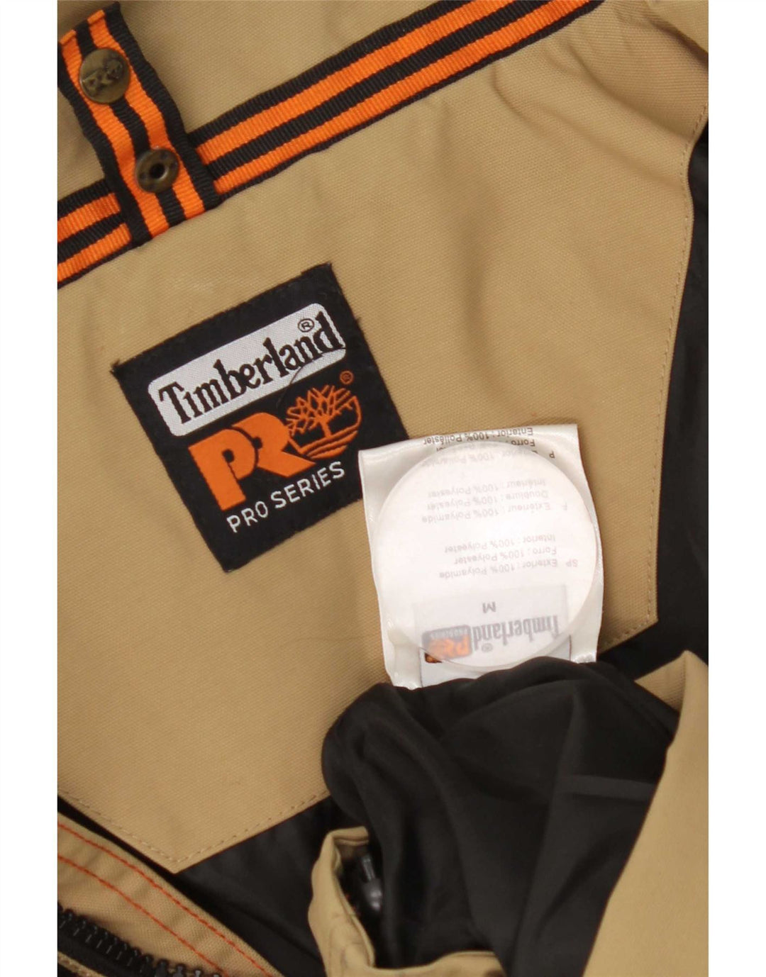 Timberland Mens Hooded Utility Jacket UK 38 Medium Beige Nylon