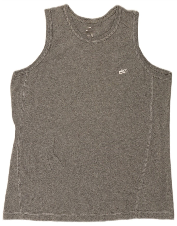 Nike Mens Vest Top UK 42/44 Large Grey Cotton