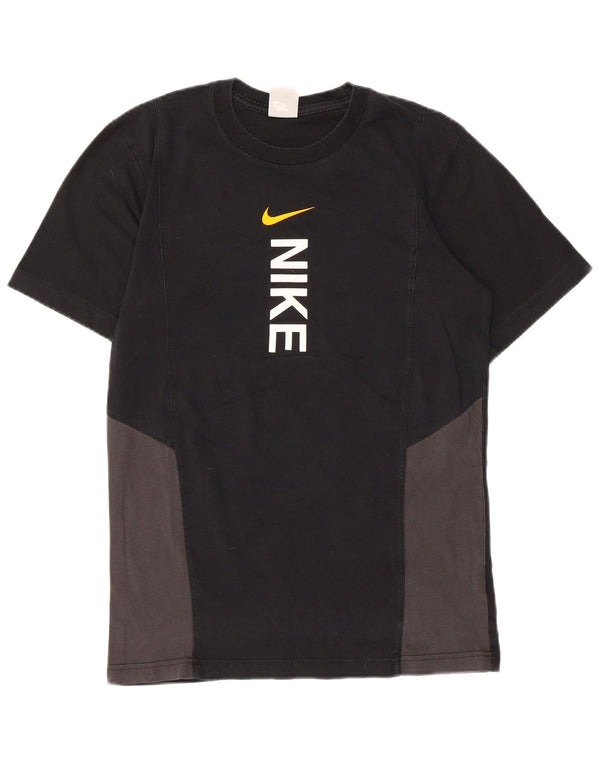 Nike Mens Graphic T-Shirt Top Small Black Colourblock Cotton