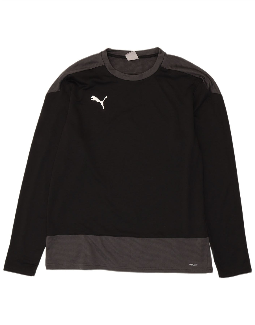 PUMA Mens Top Long Sleeve XL Black Colourblock Polyester